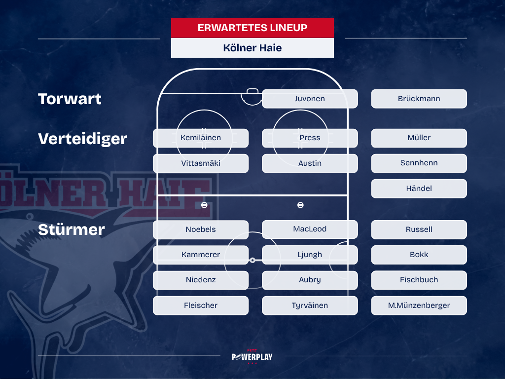 mögliche Aufstellung Kölner Haie 26/27